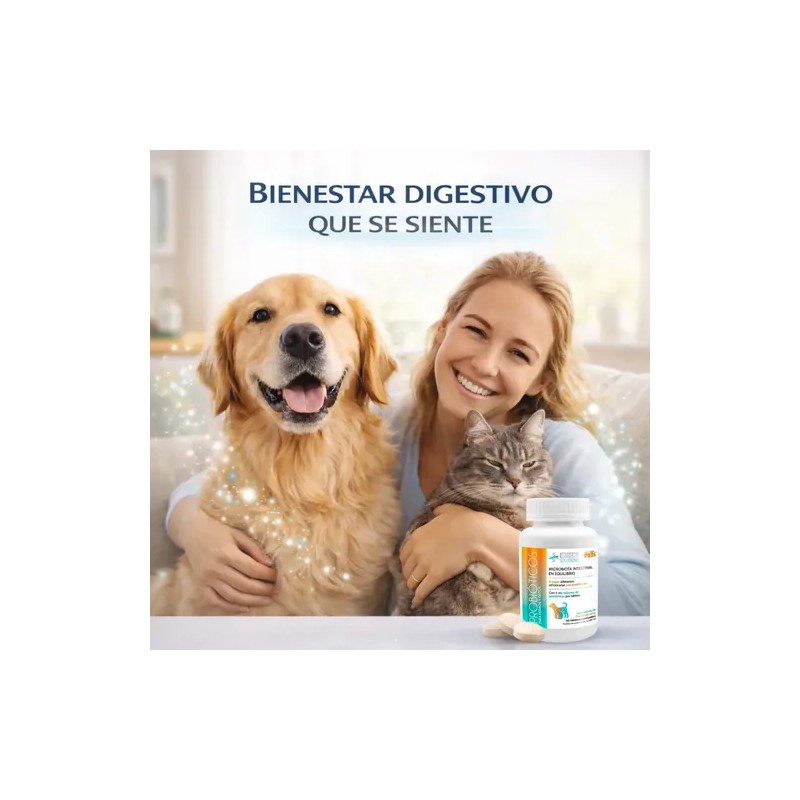 Probiótico Para Perro Probiotico En Tableta Masticable 60 Pz