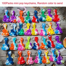 100 Packs Guitar Bulk Music Mini Pop Fidget Toys, Autism Special Needs Squeeze Sensory Party Favors Gift for Kids Adults, Classroom Student Bubble Prizes