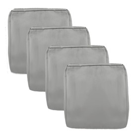FLYMEI Patio Cushion Covers 21x19x3 Waterproof Outdoor Cushion Cover Replacement 4Packs Outdoor Seat Cushion Slipcover for Outdoor Rattan Chair Sofa, Grey