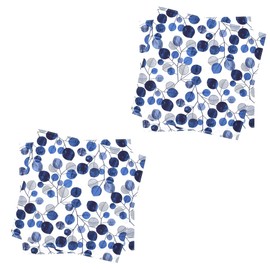 Style Decor W5102202 Table Napkins/Torchons, Set of 4, Navy Leaf Dish Towels, Napkins, Colored Napkins, Thick, Dish Towels