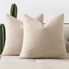 Woaboy Pack of 2 24x24 Inch Decorative Boucle Throw Pillow