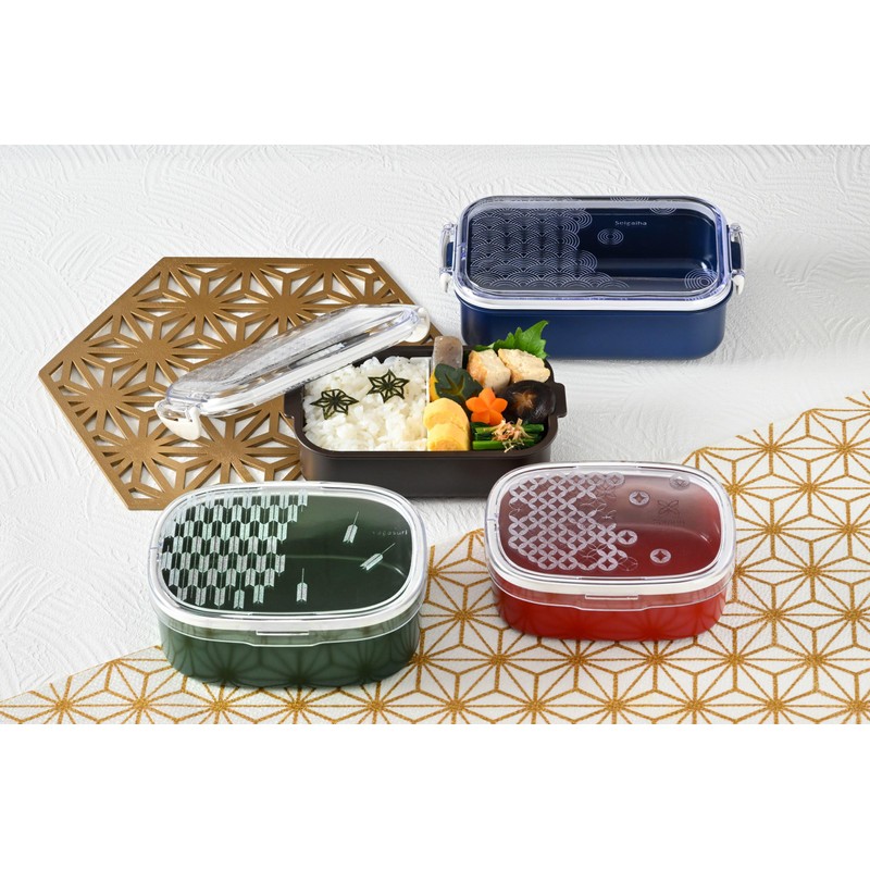Tatsumiya 30441 Japanese Pattern Fred Long Rectangular Lunch Blue Sea