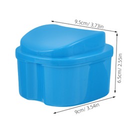 IWOWHERO 3 Sets Denture Care Kit with Brush and Leakproof Storage Box Compact Travel Denture Soaking Bath for Precision Cleaning and Airflow Drying of False Teeth