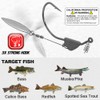 XFISHMAN Underspin-Jig-Heads-Swimbait-Hooks-with-Spinner Blades Weighted Fishing Hooks 6 Pack (Silver, Size