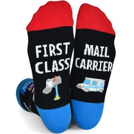 Funny Mail Carrier Socks Thank You Gifts Appreciation Birthday Christmas Retirement Present for Postal Worker Postman