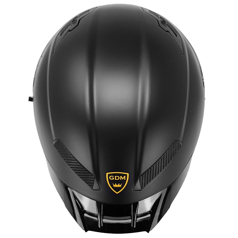 GDM Demon Motorcycle Helmet Full Face Matte Black (Tinted &