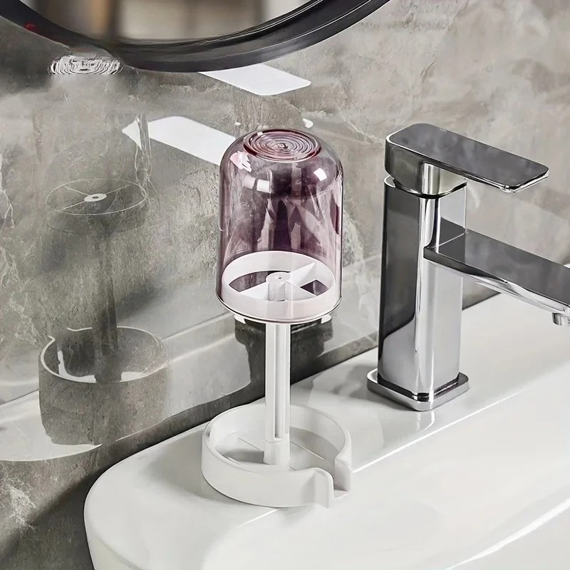 Toothbrush Holder with Dust Cover for Bathroom - Drainage Toothbrush