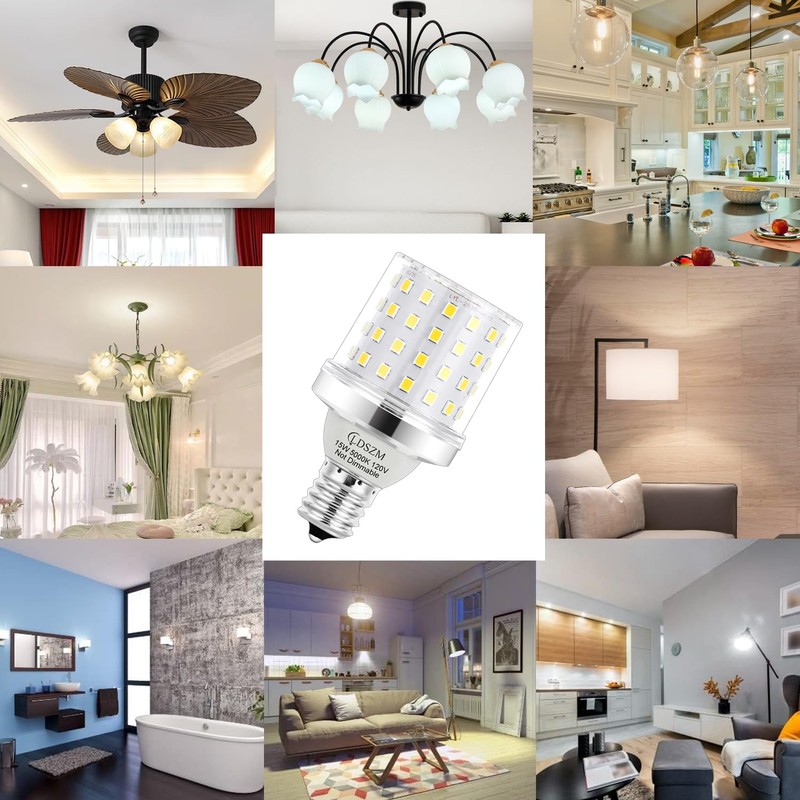 E17 Super Bright LED Bulb,15W Intermediate E17 Base LED G14