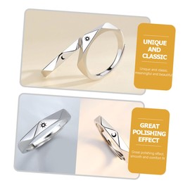 BESPORTBLE 3 Pairs Sun and Moon Couples Rings Matching Engagement Rings for Him and Her Unique Jewelry for Women and for Lovers