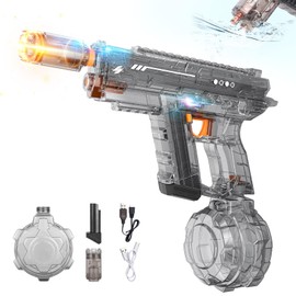 Electric Water Gun Toy with Auto Suction & Flashing Muzzle 800CC Large Capacity 26-32FT Long Range