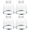 Eidonta 4 Pack Clear Glass Shade Replacements, Bell Shaped Glass