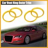 Partuto 4 Pcs Gold Tone Car Air Conditioner Vent Outer
