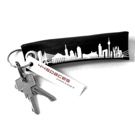 44spaces Keyring Düsseldorf Upycling Bicycle Inner Tube Gift Idea Men Recycled Material Vegan