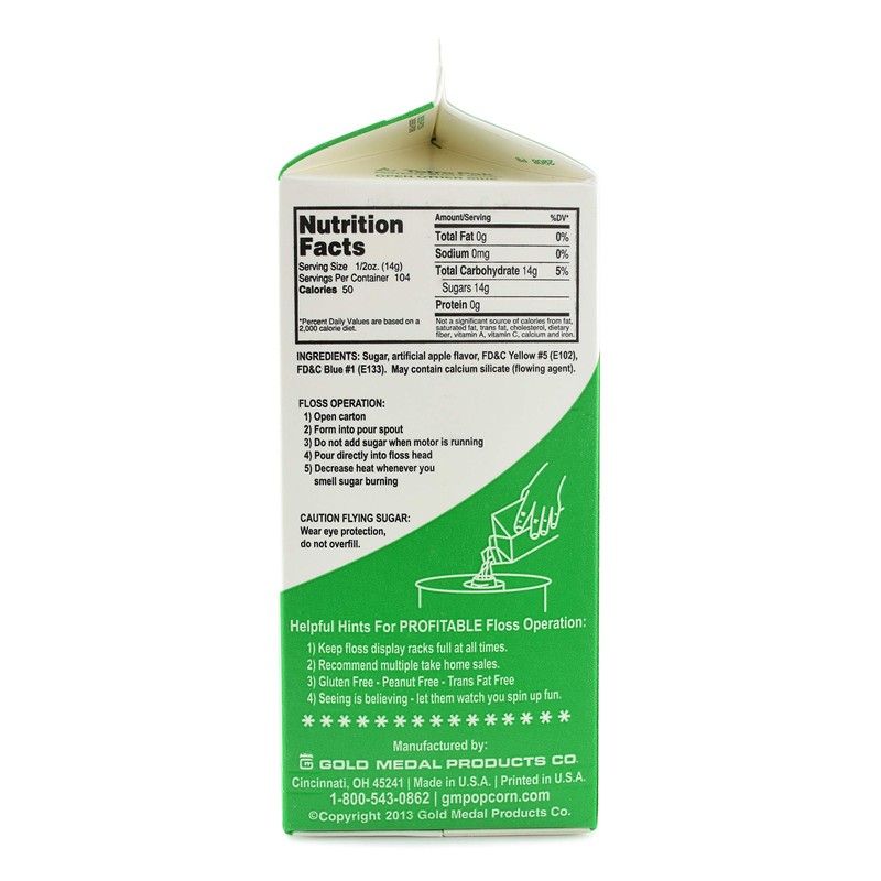 Green Apple Flossugar (1/2 gallon)