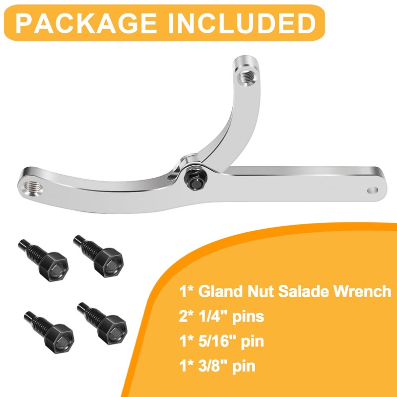 YMT Heavy Adjustable Gland Nut Wrench with 1/4" and 5/16"