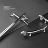 4PCS Cutlery Rest Silver Chopstick Stand Electroplated Polished Zinc Alloy