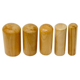 5 Piece Wooden Dapping Doming Punch Set Jewelry Forming Precious Metal Clay Tool