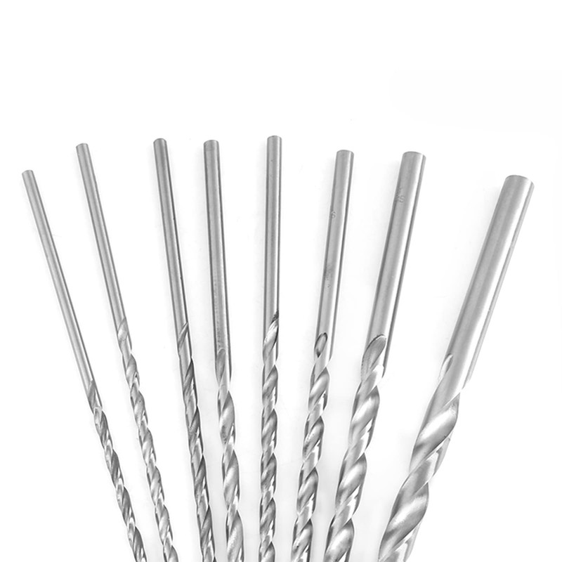 Haosie 8PCS Wood Drill Bits, 200mm Extra Long, Twist, for