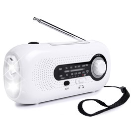 Multi-functional Disaster Prevention Radio, Disaster Prevention, Flashlight Radio, High Brightness, 2,000 mAh, Portable Radio, Radio Light, Disaster Prevention Goods, AM FM Radio, Weather Radio, Solar