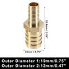X AUTOHAUX 2 Pcs 19mm - 12mm Straight Shaped Barb