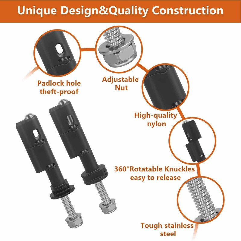 Cryfokt 360 Degree Rotation Knuckle, Stainless Steel Lockable Mount Pins