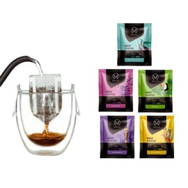 Mondo Drip Coffee Mix (10-Pack Variety), Single Serve Pour Over Filter Bags, Pre-Filled 100% Arabica, Medium Roast