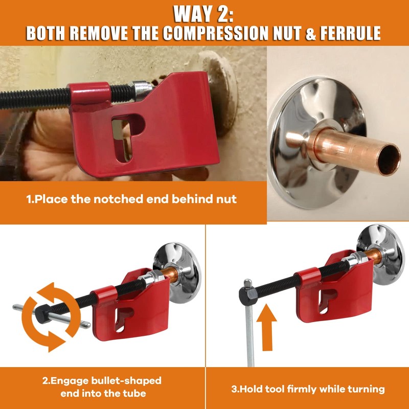 Compression Sleeve Puller Tool Remove Ferrule & Nut Of Pipe,