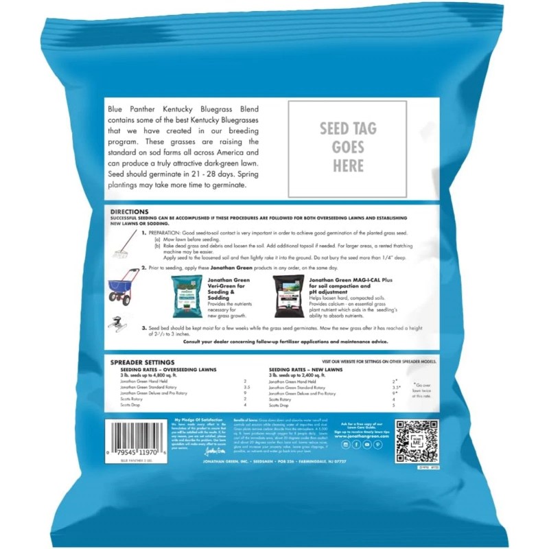 Jonathan Green Blue Panther Kentucky Blue Grass Blend Seed Mix,