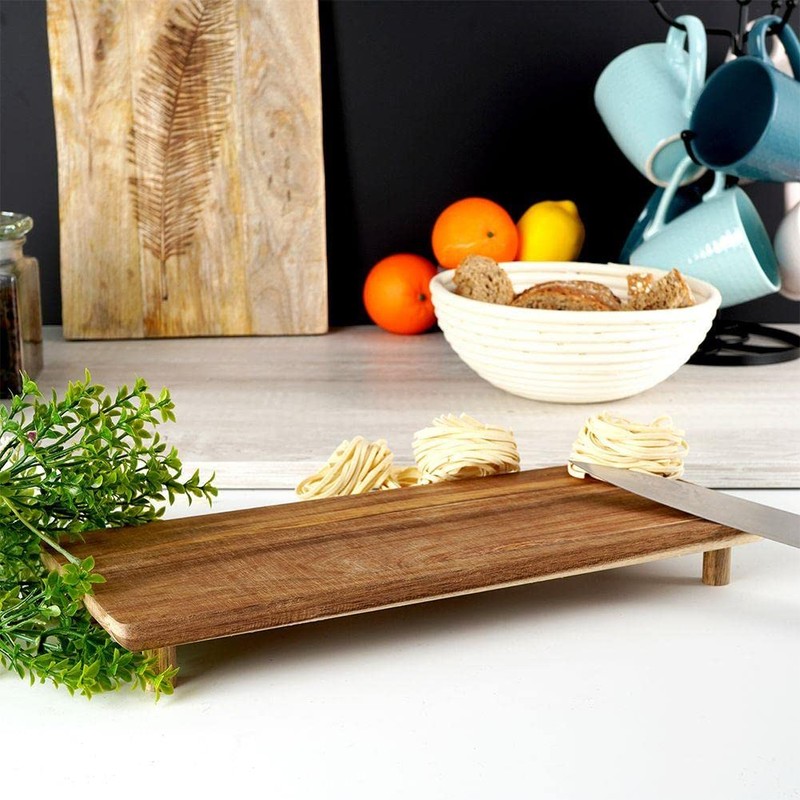 Wooden Chopping Board Serving Board with Feet 36 x 14.5