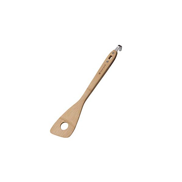 Snow Peak's Cooking Spatula, CS-215, Stainless Steel, Bamboo, Made in Japan, Lifetime Product Guarantee, Cooking Utensil, One Size