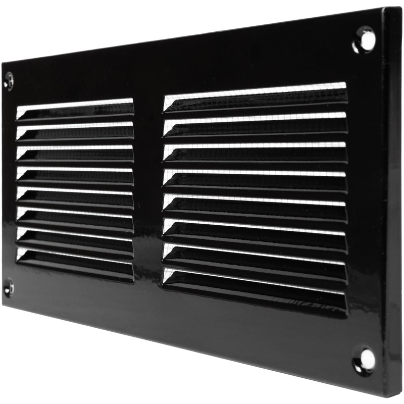 Vent Systems 20x10cm Air Vent Covers - Black - Metal