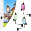 Glass Garden Torches for Outside,Outdoor Citronella Torch with Wall Mounted
