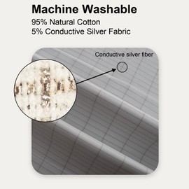 EOHELGRO Grounding Sheets for Bed Queen Size, Conductive Grounding Sheet with Silver Fiber & Organic Cotton for Better Sleep (White, 60x80 inch)