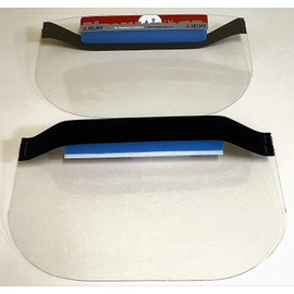 Face Shields - Set of 2 - Reusable Barrier Protection - 13" Width x 8" Height Optical Clear Made in USA