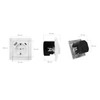 LogiLink PA0253 Flush-Mounted Socket, Protective Contact (1x CEE 7/3), 1x