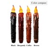 CVHOMEDECO. Real Wax Hand Dipped Battery Operated LED Timer Taper