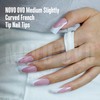 NOVO OVO Medium Slightly Curved White French Tip Nail Tips