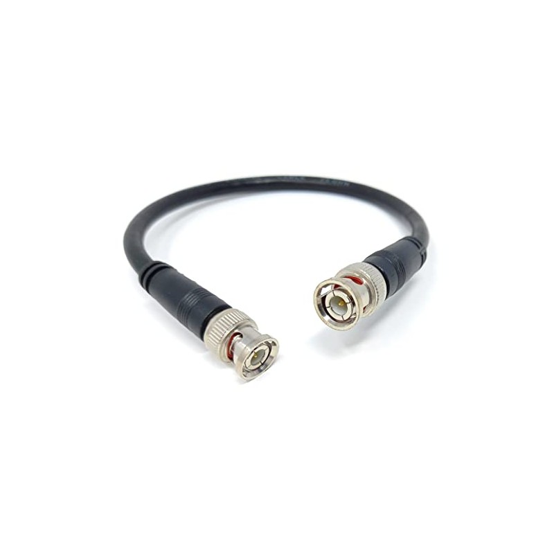 DRUT 25cm short BNC to BNC Cable Lead, Coaxial RG59/RG59U