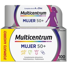 Multicentrum Woman 50+, Complete Multivitamin Food Supplement, Folic Acid, Vitamin D, E, Fights Tiredness for Women 50+ years, 100 Tablets
