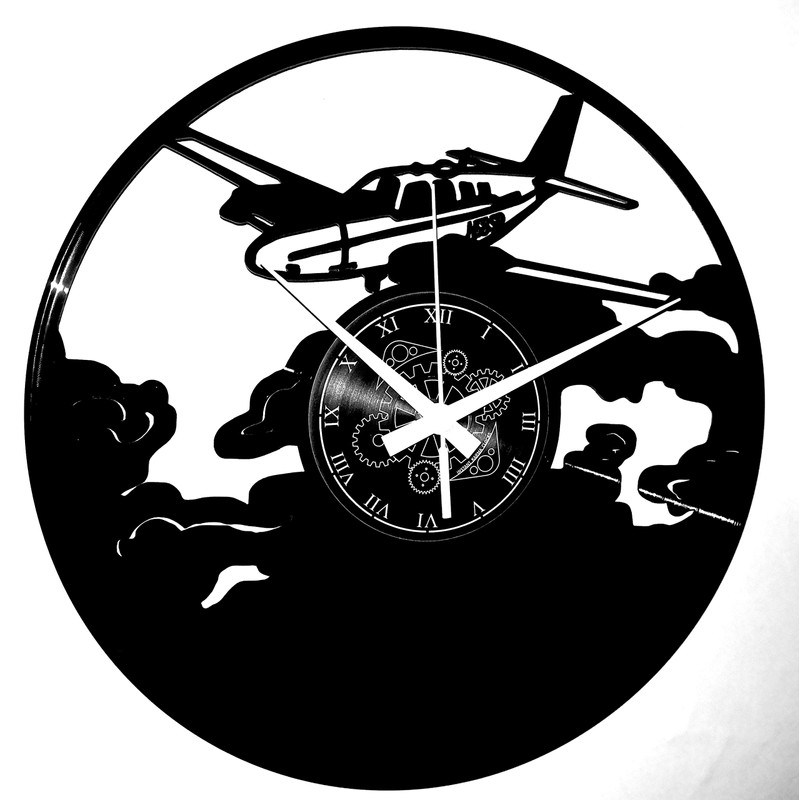 Instant Karma Clocks Vinyl Wall Clock Travel Airplane Aviation Pilot