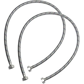 AERZETIX - C50986 - Set of 2 - Flexible Connection Hose - Flex Hose - 1000 mm - 1/2 Inch - Female - Tap Health Mixer Tap Kitchen Bathroom Sanitary