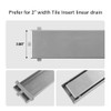 HTOH Plastic Linear Drain Clip Tile Tray Support Grey Plastic