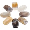 mookaitedecor Agate Thumb Stone Crystal Gemstone Massage Stone with Hollow