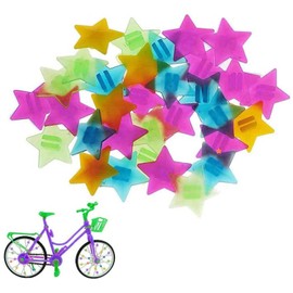 RSYHVG Star Bike Wheel Spokes Bead Plastic Clip Bead Plastic Bike Spokes Colorful Bicycle Spokes Decorations for Childrens Bicycle Spokes Accessories Wheel Decorations 36 Pieces