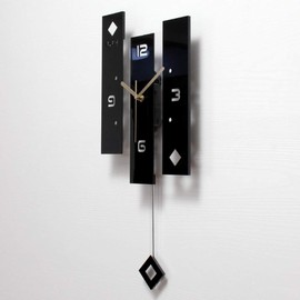 SHISEDECO - Reloj de péndulo moderno y moderno en blanco y negro, decoración moderna y silenciosa para el hogar, cocina, sala de estar, oficina, diseño colorido de arte acrílico (gama completa disponible)