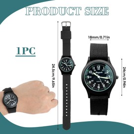 Mens Watch, Military Watches for Men, Analogue Quartz Wrist Watches for Men, Black Fashion Luxury Watches Army Tactical Sports Outdoor Gents Wristwatch Waterproof with Nylon Strap Minimalist Watches