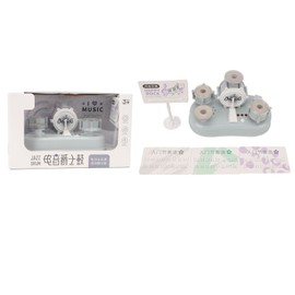 Finger Touch Drum Early Educational Simulation Electronic Tiny Desktop Finger Drum with Sound Light Grey