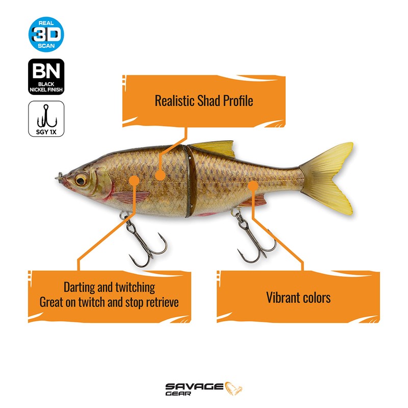 Savage Gear 3D Shine Glide - Señuelo de Fregadero Lento,