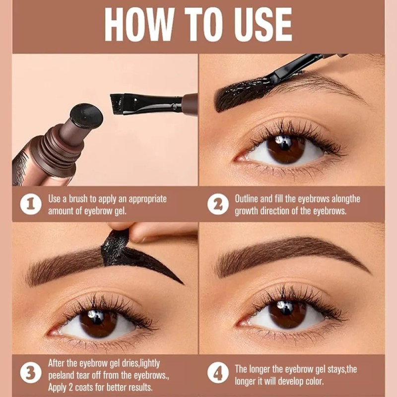 Gel De Tinte De Cejas Para Mujer, Impermeable, Y Definidas