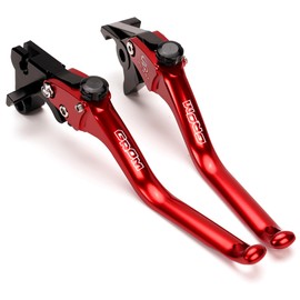 ZYAKOMO CNC Motorcycle Clutch Brake Lever Compatible with MSX125 GROM 2025 GROM 125 MSX 125 2013-2022 2023 2024 2025 Handle Brake Levers Brake Clutch Levers (Red)